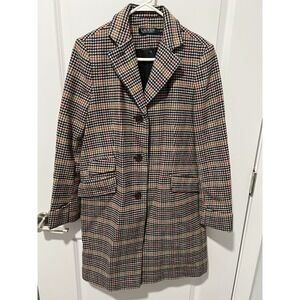 Lauren Ralph Lauren Reefer Coat - Sienna Plaid - NWOT -‎ Size 4